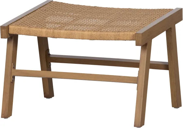 WOOOD EXCLUSIVE Puk fotpall, för inomhus- och utomhusbruk - natur polyeten och aluminium (57x54)