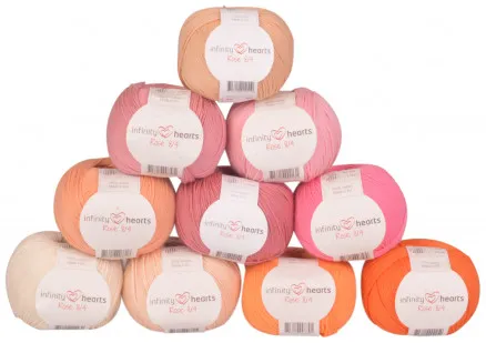 Infinity Hearts Rose 8/4 Garnpaket 21 Orange och Rosa nyanser - 10 st - Orange och Rosa nyanser