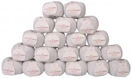 Infinity Hearts Rose 8/4 Garnpaket Unicolor 232 Ljusgrå - 20 st - Infinity Hearts Rose 8/4 Garnpaket Unicolor 232 Ljusgrå - 20 st