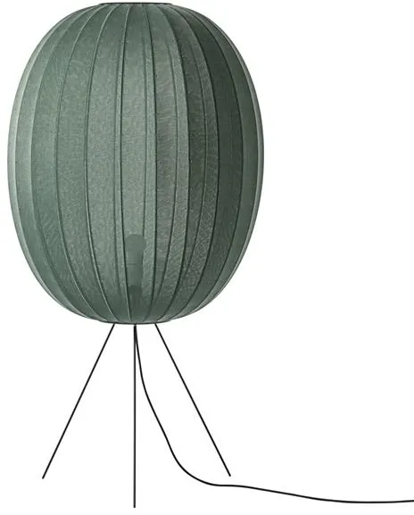 Made By Hand Knit-Wit High Oval Golvlampa Medium Ø65 Tweed Green