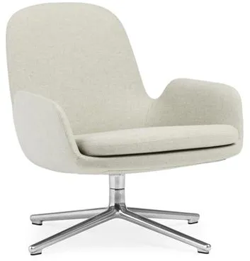 Normann Copenhagen Era Fåtölj Låg med Swivel Aluminium/Main Line Flax MLF20