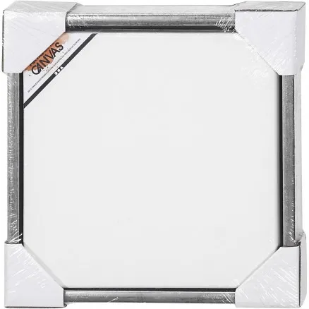 ArtistLine Canvas med ram, yttre mått 34x34 cm, djup 3 cm, vit, anti