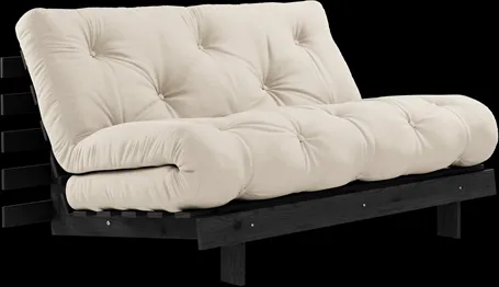 Karup Design Roots Bäddsoffa med Madrass Roots 140x200 Beige/Svart Lackad
